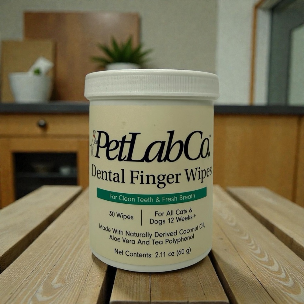 PetLab Co Dental Finger Wipes for Dogs & Cats Fresh Breath Teeth Cleaner 30ct